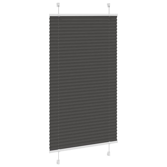 Vidaxl plissé rolgordijn 70x150 cm stofbreedte 69,4 cm polyester zwart