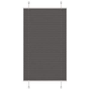 Vidaxl plissé rolgordijn 75x150 cm stofbreedte 74,4 cm polyester zwart