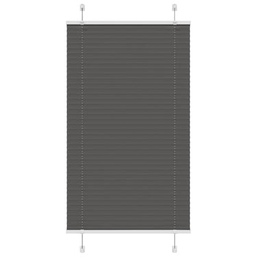 Vidaxl plissé rolgordijn 75x150 cm stofbreedte 74,4 cm polyester zwart