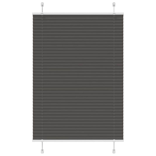 Vidaxl plissé rolgordijn 85x150 cm stofbreedte 84,4 cm polyester zwart