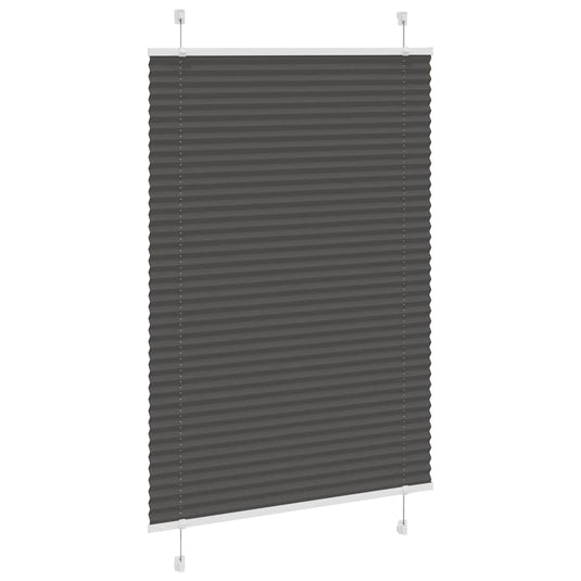 Vidaxl plissé rolgordijn 85x150 cm stofbreedte 84,4 cm polyester zwart