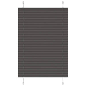Vidaxl plissé rolgordijn 95x150 cm stofbreedte 94,4 cm polyester zwart