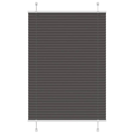 Vidaxl plissé rolgordijn 95x150 cm stofbreedte 94,4 cm polyester zwart