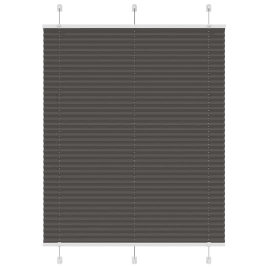Vidaxl plissé rolgordijn 105x150cm stofbreedte 104,4cm polyester zwart