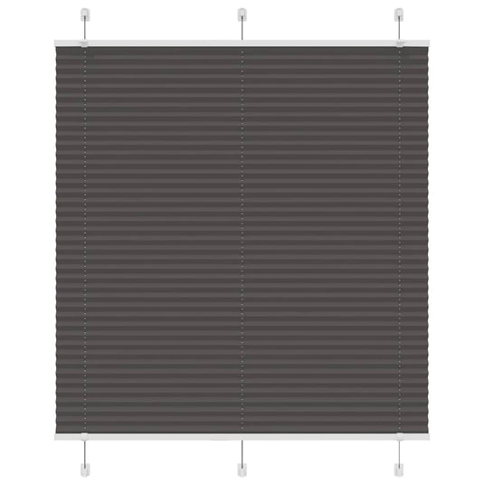 Vidaxl plissé rolgordijn 115x150cm stofbreedte 114,4cm polyester zwart