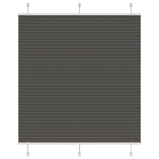 Vidaxl plissé rolgordijn 120x150cm stofbreedte 119,4cm polyester zwart
