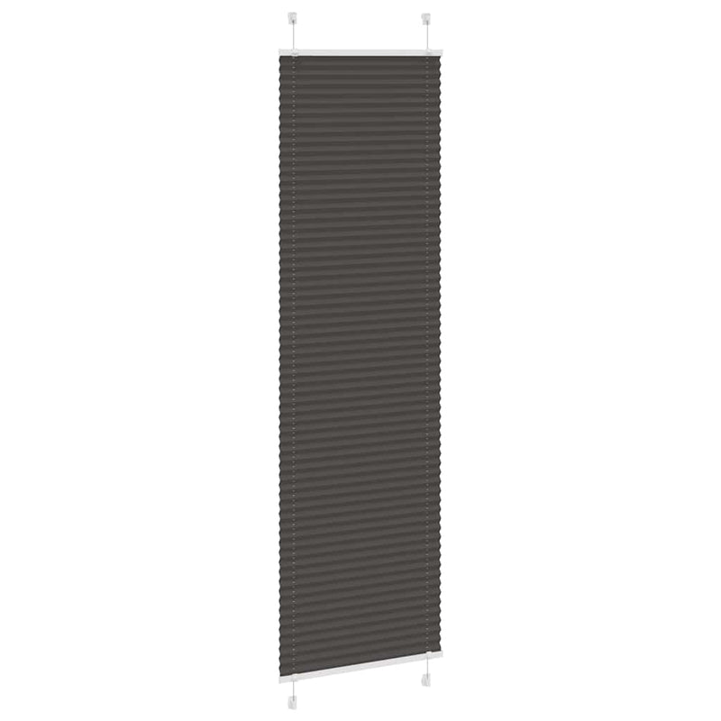 Chargez l'image dans la visionneuse de la galerie, Vidaxl plissé rolgordijn 55x200 cm stofbreedte 54,4 cm polyester zwart
