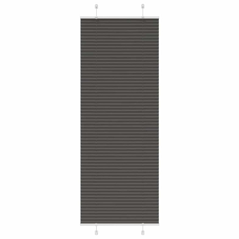 Chargez l'image dans la visionneuse de la galerie, Vidaxl plissé rolgordijn 70x200 cm stofbreedte 69,4 cm polyester zwart
