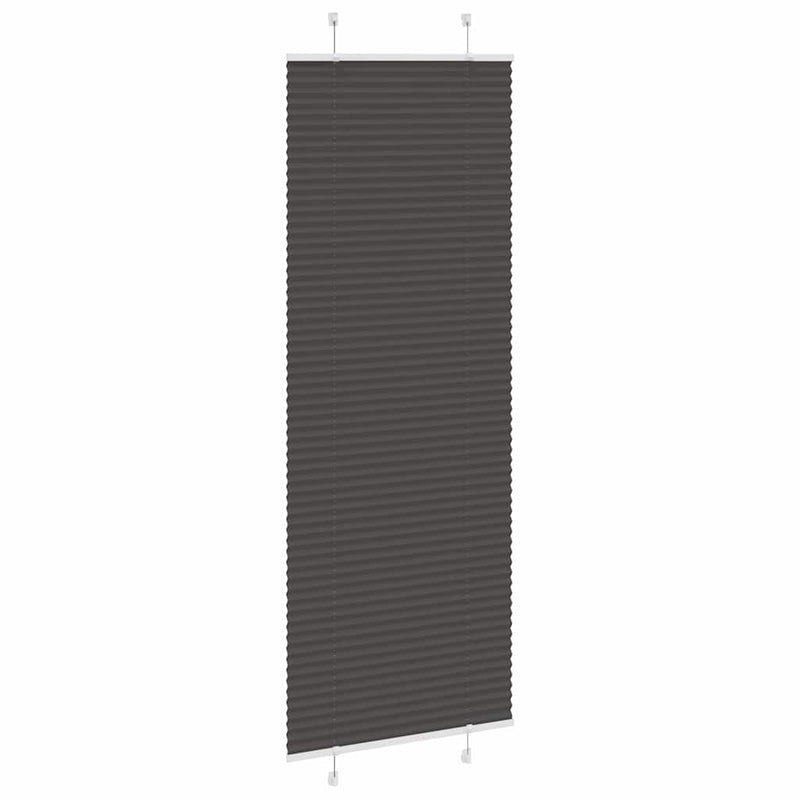 Chargez l'image dans la visionneuse de la galerie, Vidaxl plissé rolgordijn 80x200 cm stofbreedte 79,4 cm polyester zwart
