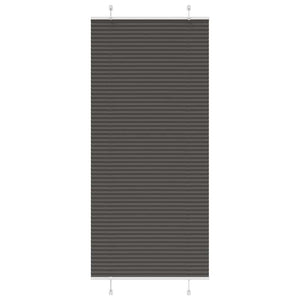 Vidaxl plissé rolgordijn 85x200 cm stofbreedte 84,4 cm polyester zwart