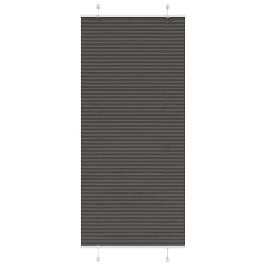 Vidaxl plissé rolgordijn 90x200 cm stofbreedte 89,4 cm polyester zwart