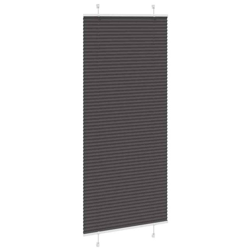 ギャラリービューアに画像をロードする, Vidaxl plissé rolgordijn 90x200 cm stofbreedte 89,4 cm polyester zwart
