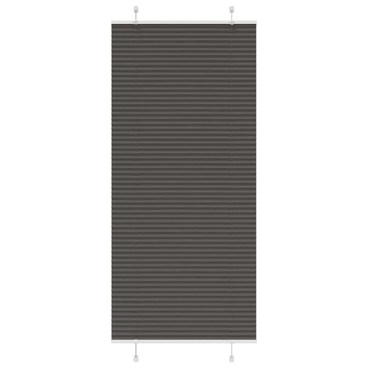 Vidaxl plissé rolgordijn 100x200 cm stofbreedte 99,4cm polyester zwart