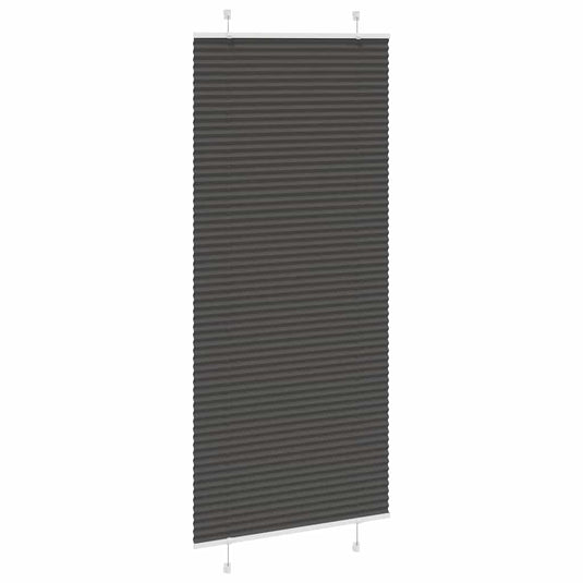 Vidaxl plissé rolgordijn 100x200 cm stofbreedte 99,4cm polyester zwart