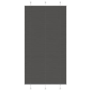 Vidaxl plissé rolgordijn 105x200cm stofbreedte 104,4cm polyester zwart