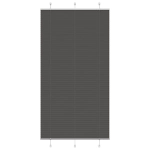 Vidaxl plissé rolgordijn 110x200cm stofbreedte 109,4cm polyester zwart
