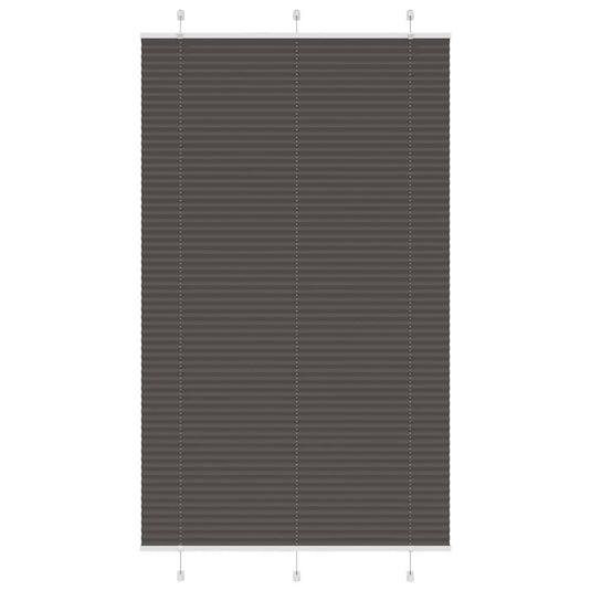 Vidaxl plissé rolgordijn 115x200cm stofbreedte 114,4cm polyester zwart