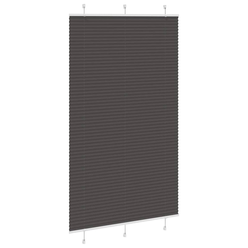 Chargez l'image dans la visionneuse de la galerie, Vidaxl plissé rolgordijn 120x200cm stofbreedte 119,4cm polyester zwart
