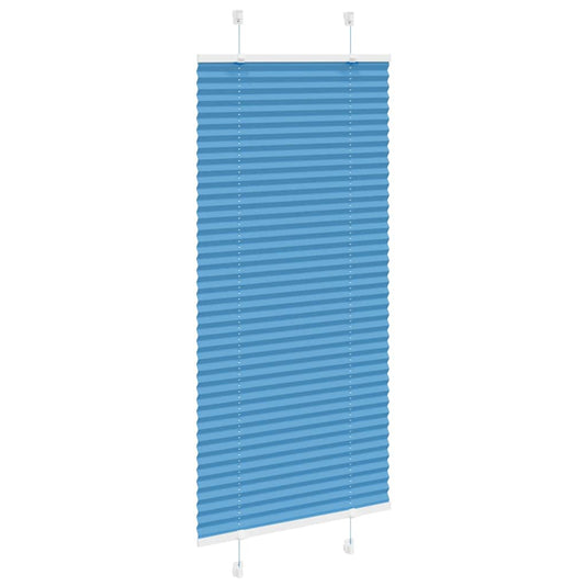 Vidaxl plissé rolgordijn 65x100 cm stofbreedte 64,4 cm polyester blauw