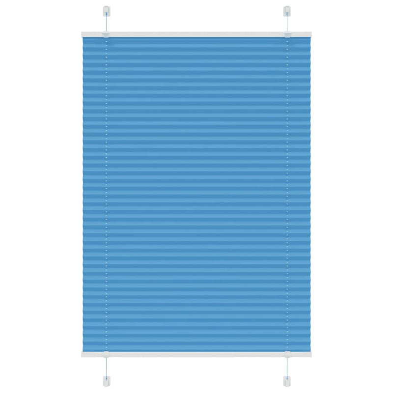 Afbeelding laden in galerijviewer, Vidaxl plissé rolgordijn 70x100 cm stofbreedte 69,4 cm polyester blauw
