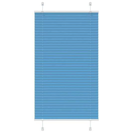 Vidaxl plissé rolgordijn 75x100 cm stofbreedte 74,4 cm polyester blauw