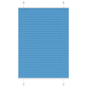 Vidaxl plissé rolgordijn 95x100 cm stofbreedte 94,4 cm polyester blauw