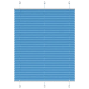 Vidaxl plissé rolgordijn 105x100cm stofbreedte 104,4cm polyester blauw