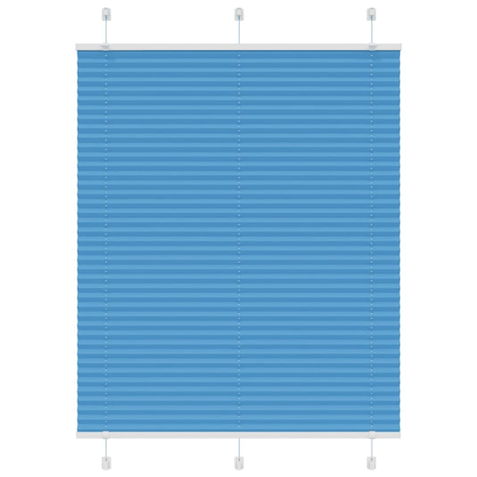 Vidaxl plissé rolgordijn 105x100cm stofbreedte 104,4cm polyester blauw