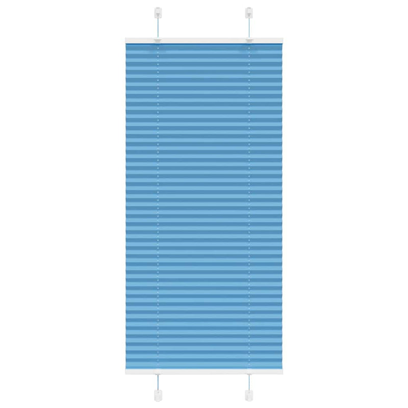 Afbeelding laden in galerijviewer, Vidaxl plissé rolgordijn 65x150 cm stofbreedte 64,4 cm polyester blauw
