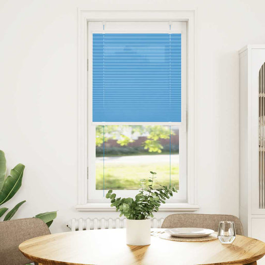 Vidaxl plissé rolgordijn 65x150 cm stofbreedte 64,4 cm polyester blauw