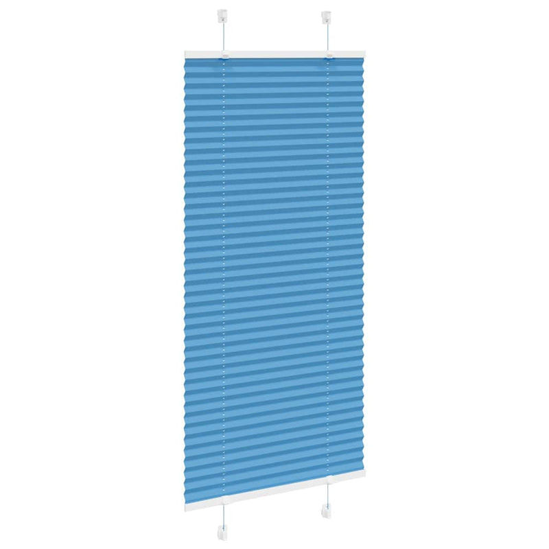 Afbeelding laden in galerijviewer, Vidaxl plissé rolgordijn 65x150 cm stofbreedte 64,4 cm polyester blauw

