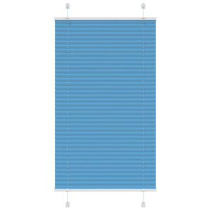 Vidaxl plissé rolgordijn 80x150 cm stofbreedte 79,4 cm polyester blauw