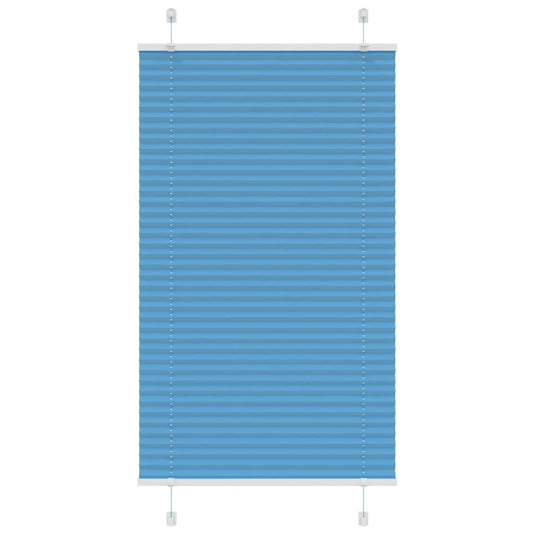 Vidaxl plissé rolgordijn 80x150 cm stofbreedte 79,4 cm polyester blauw