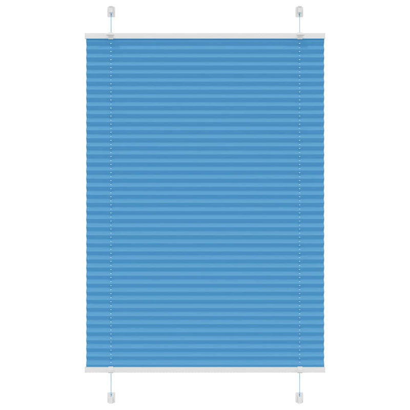 Afbeelding laden in galerijviewer, Vidaxl plissé rolgordijn 100x150 cm stofbreedte 99,4cm polyester blauw
