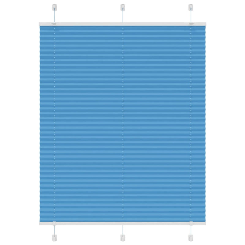 Afbeelding laden in galerijviewer, Vidaxl plissé rolgordijn 110x150cm stofbreedte 109,4cm polyester blauw
