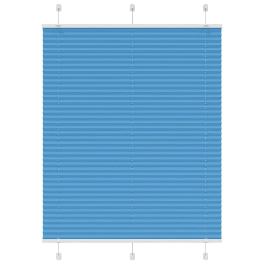 Vidaxl plissé rolgordijn 110x150cm stofbreedte 109,4cm polyester blauw