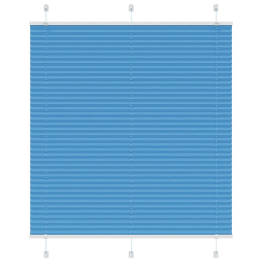 Vidaxl plissé rolgordijn 120x150cm stofbreedte 119,4cm polyester blauw