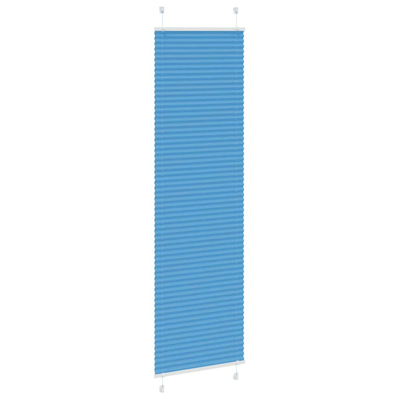 Afbeelding laden in galerijviewer, Vidaxl plissé rolgordijn 55x200 cm stofbreedte 54,4 cm polyester blauw
