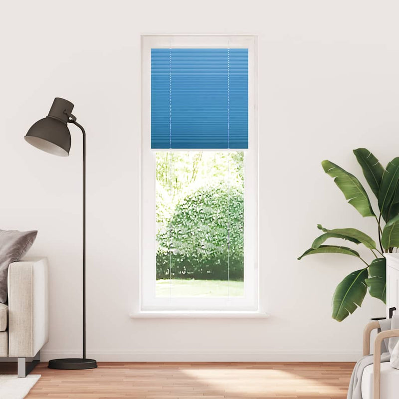 Chargez l'image dans la visionneuse de la galerie, Vidaxl plissé rolgordijn 70x200 cm stofbreedte 69,4 cm polyester blauw

