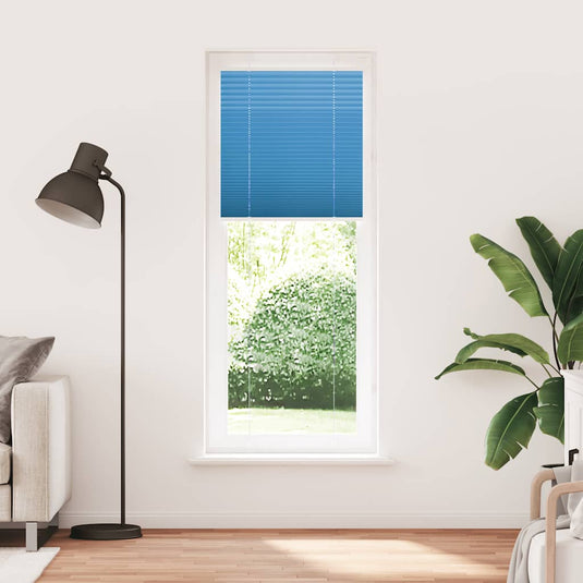 Vidaxl plissé rolgordijn 75x200 cm stofbreedte 74,4 cm polyester blauw