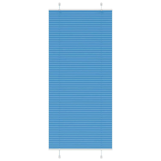 Vidaxl plissé rolgordijn 90x200 cm stofbreedte 89,4 cm polyester blauw