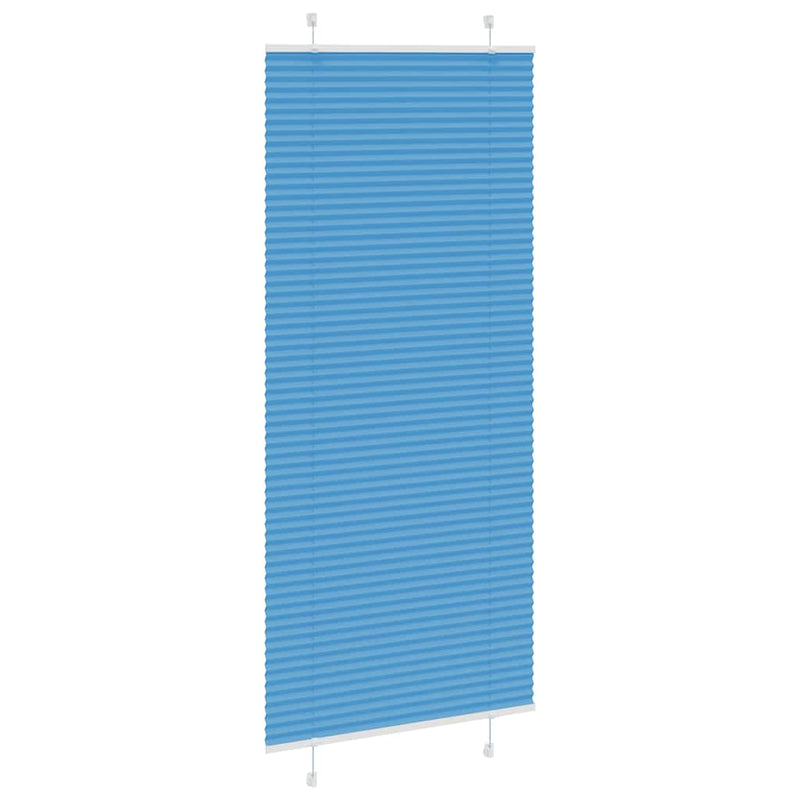 Afbeelding laden in galerijviewer, Vidaxl plissé rolgordijn 90x200 cm stofbreedte 89,4 cm polyester blauw
