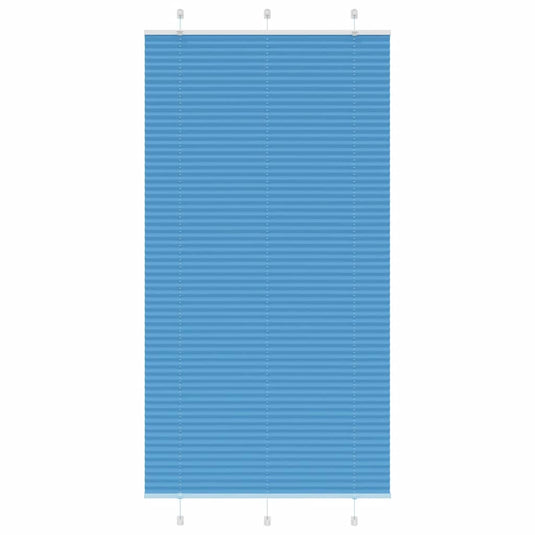 Vidaxl plissé rolgordijn 105x200cm stofbreedte 104,4cm polyester blauw