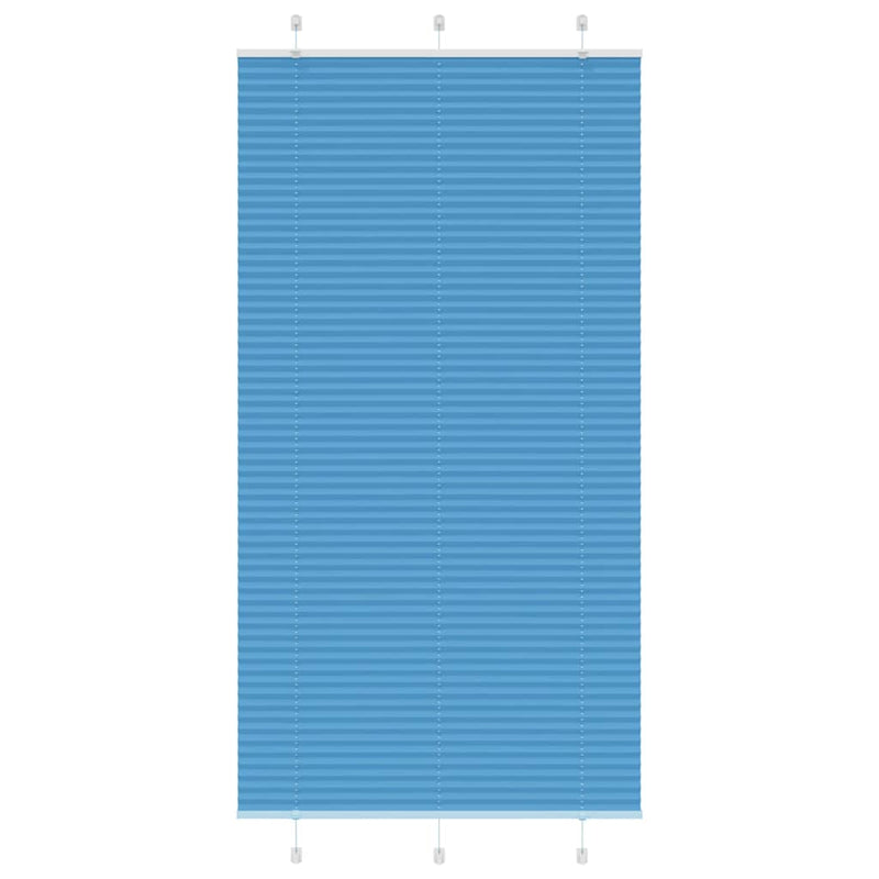 Chargez l'image dans la visionneuse de la galerie, Vidaxl plissé rolgordijn 110x200cm stofbreedte 109,4cm polyester blauw
