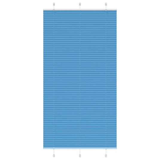 Vidaxl plissé rolgordijn 110x200cm stofbreedte 109,4cm polyester blauw