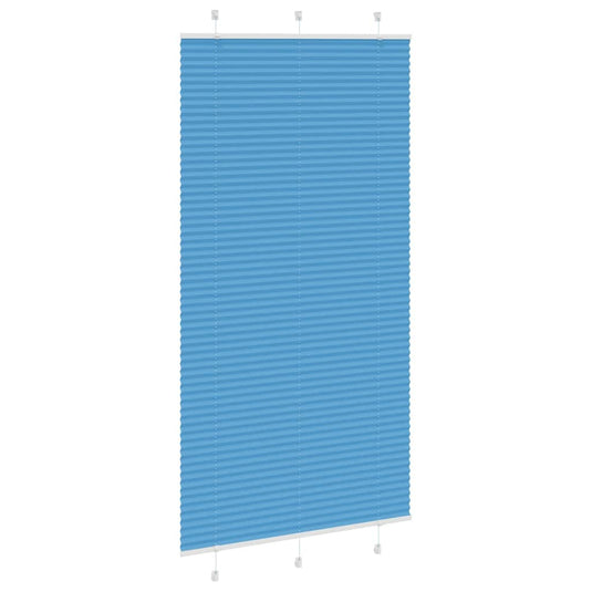 Vidaxl plissé rolgordijn 110x200cm stofbreedte 109,4cm polyester blauw