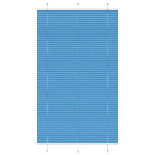 Vidaxl plissé rolgordijn 115x200cm stofbreedte 114,4cm polyester blauw