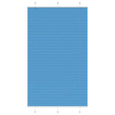Vidaxl plissé rolgordijn 115x200cm stofbreedte 114,4cm polyester blauw