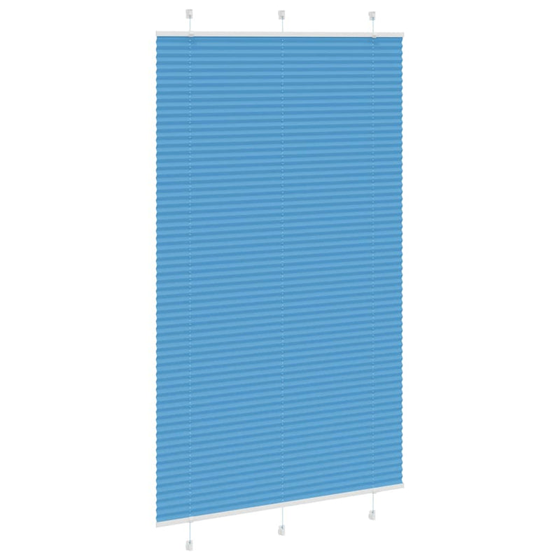 Chargez l'image dans la visionneuse de la galerie, Vidaxl plissé rolgordijn 115x200cm stofbreedte 114,4cm polyester blauw
