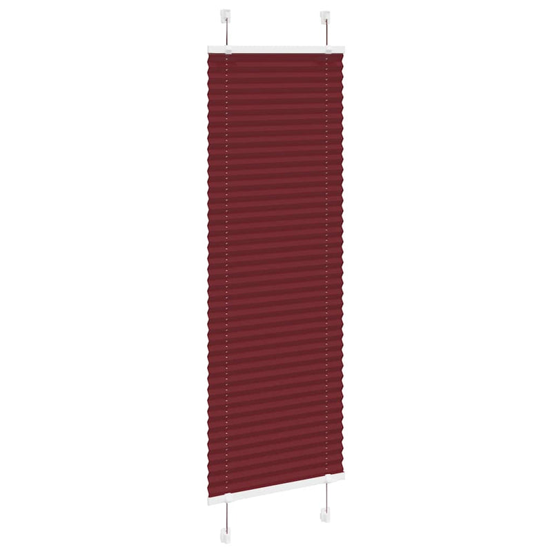 Afbeelding laden in galerijviewer, Vidaxl plissé rolgordijn 40x100 cm stofbreedte 39,4 cm bordeauxrood
